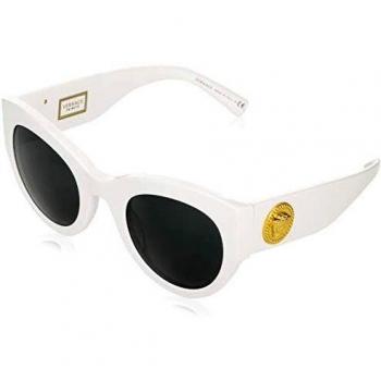 Ray-Ban Women's 0VE4353 Pink Sunglasses with White frame, 51.0mm lens size