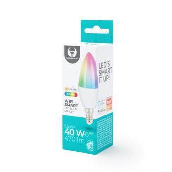 Slimme RGB LED Lamp E14 C37 5,5W 470lm