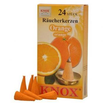 Knox, Set di Candele d'Incenso Arancioni - 24 Coni