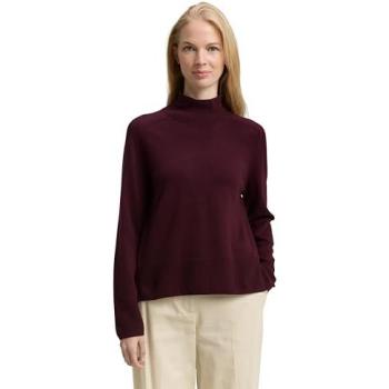 TOM TAILOR Strickpullover mit Kaschmir, Rot Meliert, M