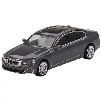 TrueScale MINI GT BMW 750Li xDrive Bernina Grey Amber 1/64 RHD Model