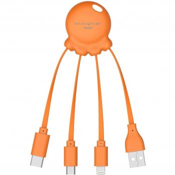 Adaptador USB multiconector Xoopar Octopus orificio para llavero naranja