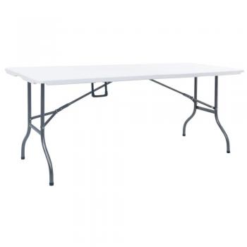 Weißer Klapptisch für den Garten 180x72x72 cm