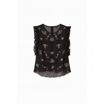 Blusa de Encaje Transparente Johnson Hartig en Poliéster L