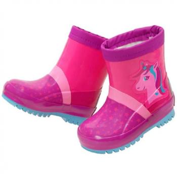 Maximo 83203 - Mädchen Gummistiefel Kleines Einhorn (Größe 20 EU, Farbkombination Beere/Fandango)