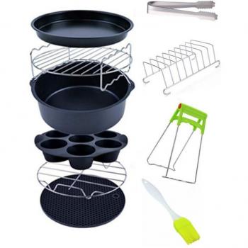 Air Fryer Accessories Set - 10 Pieces for 6/7/8 Inch Air Fryers