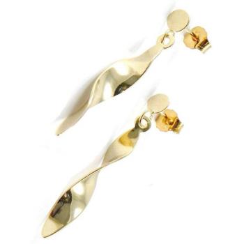 Pendientes Chapados en Oro 'Choréographie' 30x5 mm