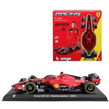 Ferrari SF23 Modèle réduit Bburago 1/24 Kit Casque Leclerc