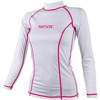 Seac T-Sun Dames Langarmshirt Wit/Roze met UV Bescherming - M