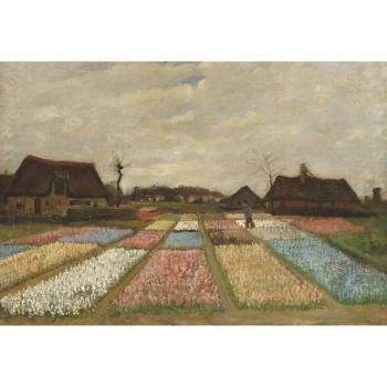 Blumenpuzzle XL 12 Stück – Van Gogh: Blumenbeete Holland 1883