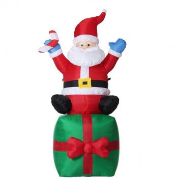 Gonflable Noël 1,8 m Père Noël avec lumières