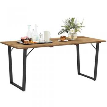 Outdoor Wooden Table for 6 with 5cm Parasol Opening