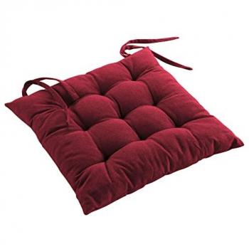 Lot de 6 assises pour chaises 40 x 40 cm Mistral Bordeaux - Coton recyclé