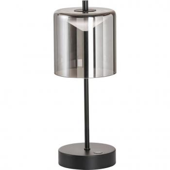 FH Lighting Riva Lampada LED da tavolo nera/fumo 34 cm