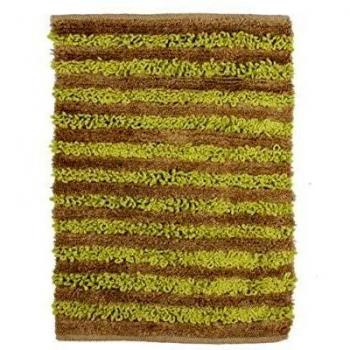 Tapis en jute artisanal STABILO Vert Anis / Beige 60 x 90 cm
