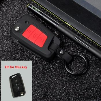 Funda de Llave de Coche ABS Fibra de Carbono para VW Polo, Golf 7 GTI MK7, Tiguan MK2, Skoda Octavia A7, Kodiaq, Karoq