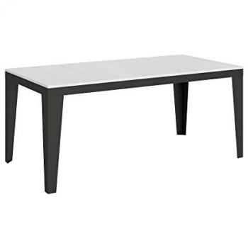 Mesa de Expansión Fresno Blanco Antracita 90x180/284