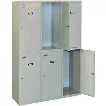 Taquilla metálica de 3 cuerpos 2 puertas