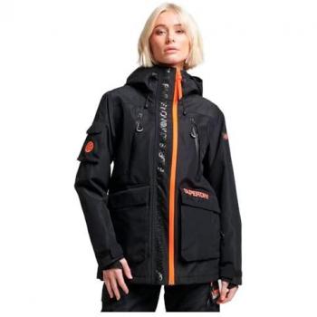 Superdry Women's Ski Ultimate Rescue Down Jacket Black Red Size S