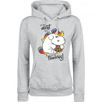 Pummeleinhorn - Kapuzenpullover für Damen - Flauschig und bequem - grau meliert - XS