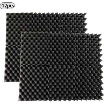 Muslady 12-Pack Sound Absorbing Foam Panels 30x30x5cm