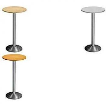 Table mange-debout avec piètement alu, plateau en granit noir