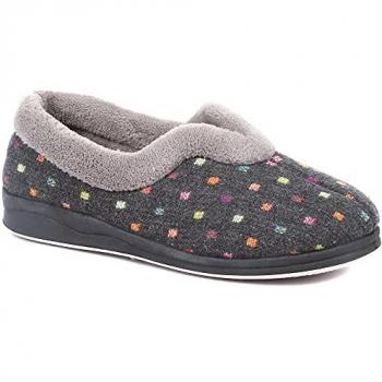 Grey Dot Bliss Slippers