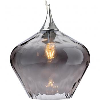 Titan Dome Pendant Light Chrome with Smoked Glass