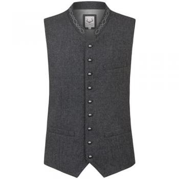 Stockerpoint Devito Trachtenweste (Grau, Gr. 46) – 50 % Wolle, 25 % Viskose, 25 % Polyester