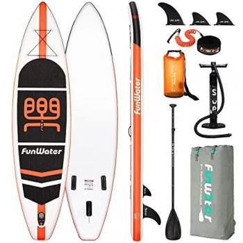 FunWater SUP Gonfiabile 335 x 84 x 15 cm - Kit Completo con Borsa Impermeabile e Portata 150 kg