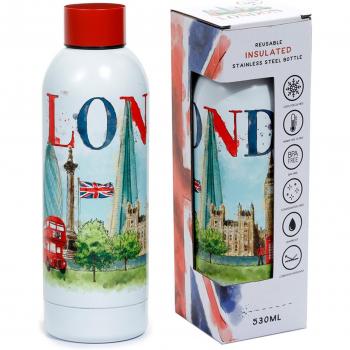 Reusable Stainless Steel Drinks Bottle 530ml - London Tour Edition