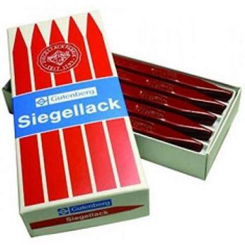 Gutenberg Siegellack Postlack - Zinnoberrot (10 x)
