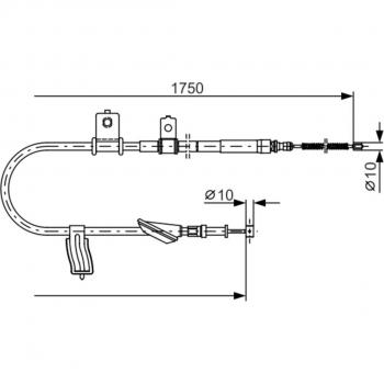 Bosch Cable, parking brake BC1236