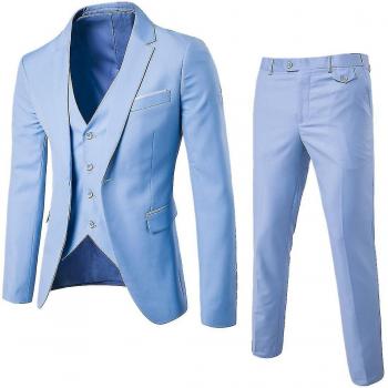 Set de costume Darmowade Homme Slim Fit un bouton veste pantalon