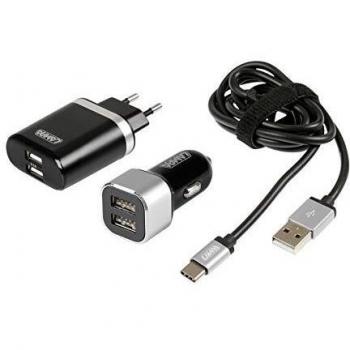 Set de Charge 3 en 1 USB Type C 12/24V