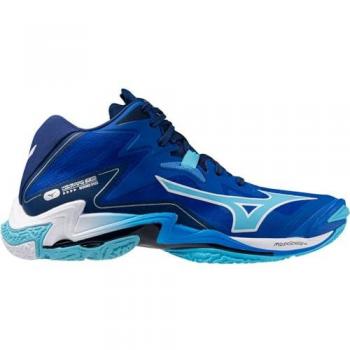 Chaussures de volley-ball Mizuno Wave Lightning Z8 Mid Bleu/Blanc/EstateBleu