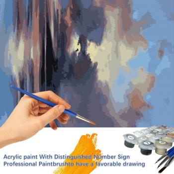 Cuadro por Números DIY con Pinturas al Óleo