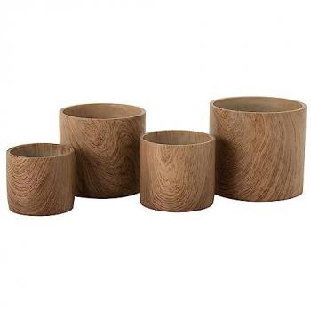 Pot de fleurs en ciment “Forêt” – 21 cm – Marron