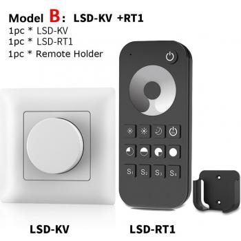 Rotary RF LED Dimmer 12V 24V 36V 6A 216W with 2.4G Remote Control