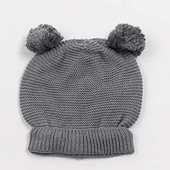 Cappello lavorato a maglia grigio S