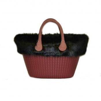 Knit Eco Borsa in Pelle
