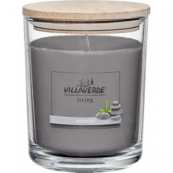 Villa Verde Aromakerze im Glas mit Holzdeckel