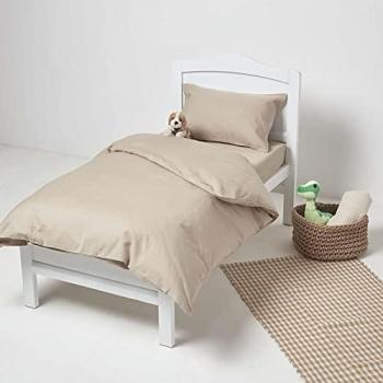 Natural Linen Cot Bed Fitted Sheets 70 x 140 cm, Pack of 2