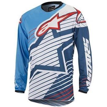 Jersey Mx Alpinestars 2017 Racer Braap Cyan Blanco Dark Azul