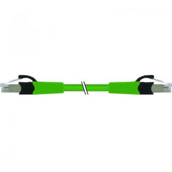 Cavo RJ45 Gigabit FRNC/LS0H 4x2xAWG26 schermato UL 3m con spina verde