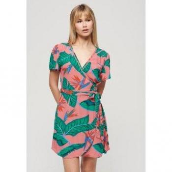 Superdry Vestido Corto Estampado Rosa