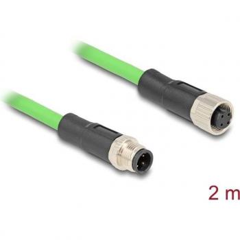 Conector M12 DeLock 80407 4P 2 m