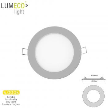 Mini Round Recessed LED Downlight 6W 4000K Daylight Chrome Finish Ø11.7cm