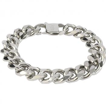 EtNox Herrenarmkette - Panzerdesign - Silber