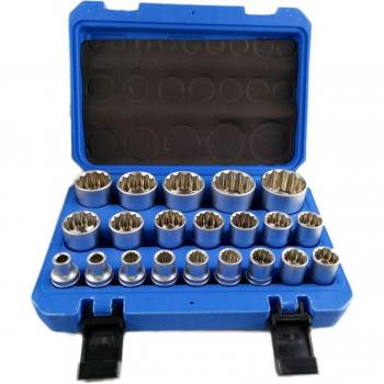 19-piece British 50BV30 Socket Set for Impact Drivers and Wrenches